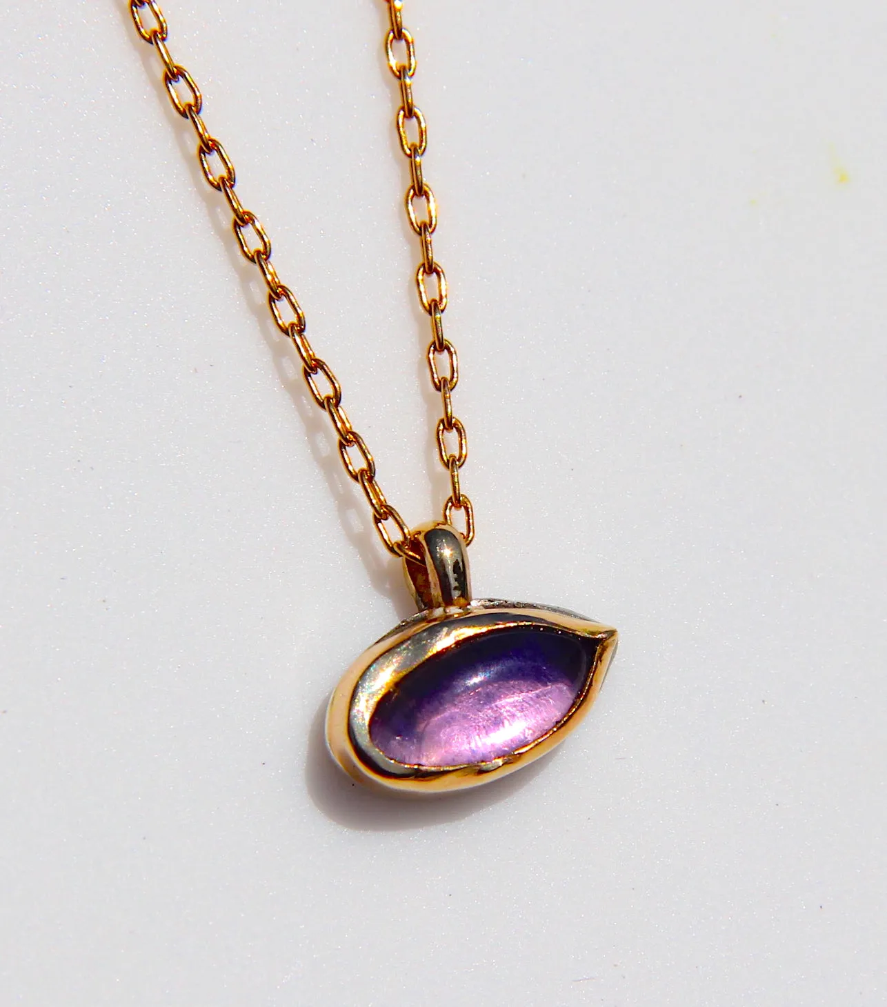 Purple Tourmaline Eye Necklace