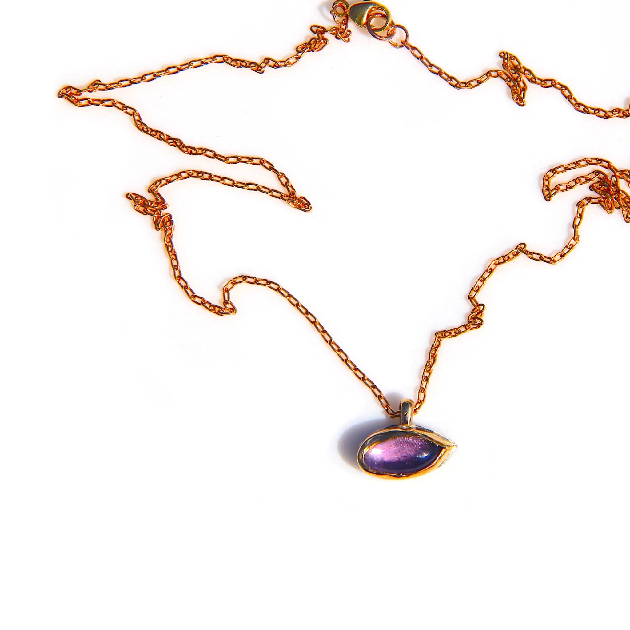 Purple Tourmaline Eye Necklace