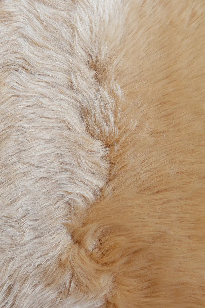 Quad Sheepskin Rug - Beige Camel (3.5´ x 6.5´ )