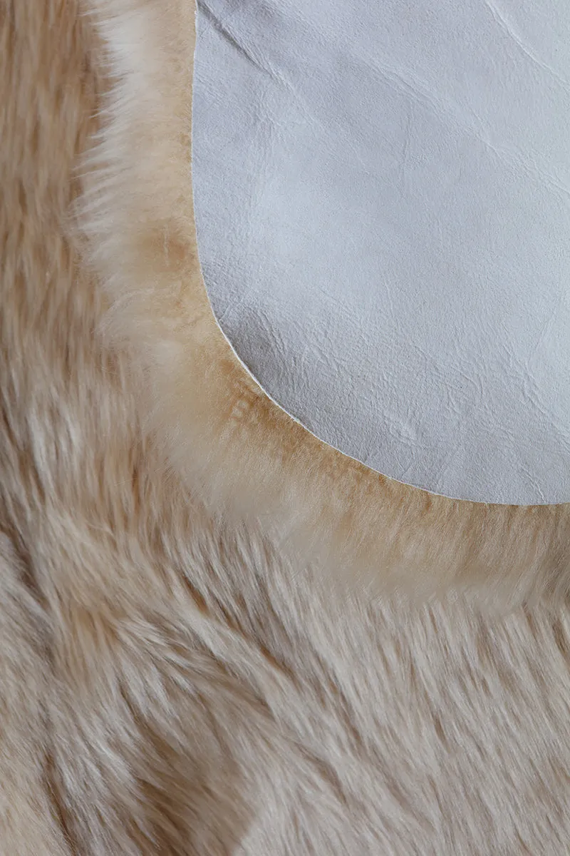 Quad Sheepskin Rug - Beige Camel (3.5´ x 6.5´ )