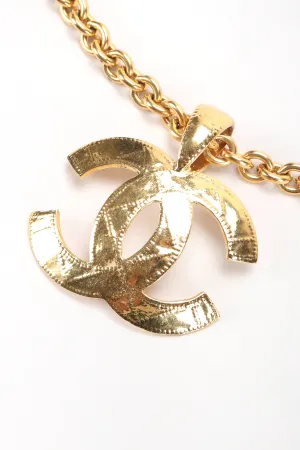 Quilted CC Logo Pendant