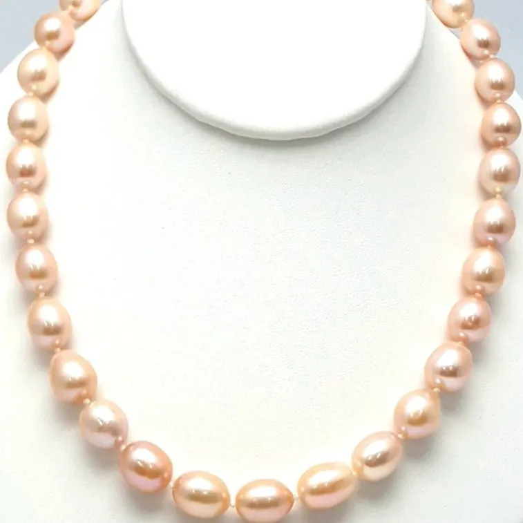 "Sparkling Champagne" 18" Necklace - Pearls, Sterling