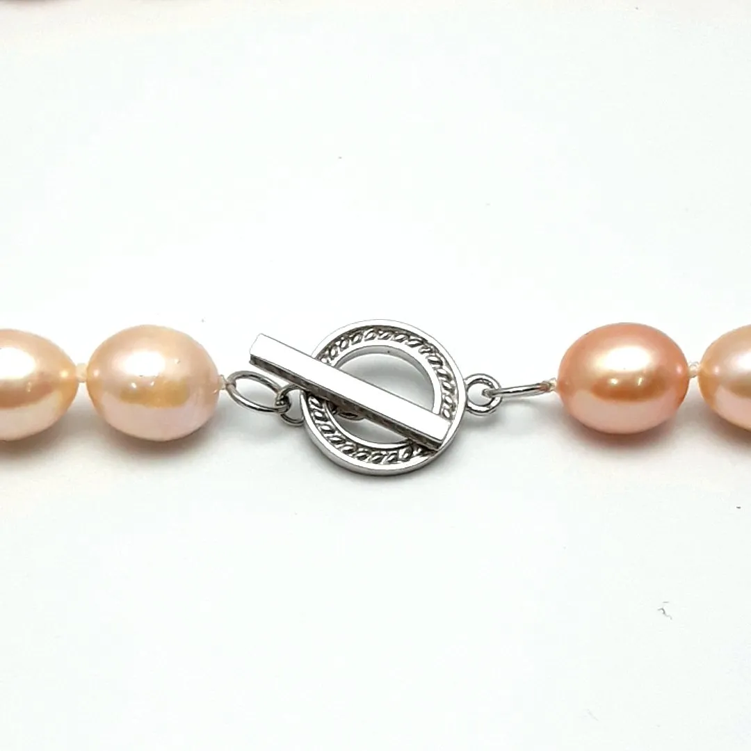 "Sparkling Champagne" 18" Necklace - Pearls, Sterling