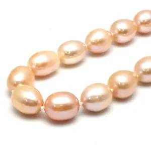 "Sparkling Champagne" 18" Necklace - Pearls, Sterling