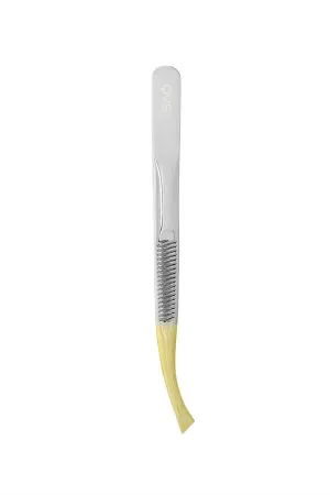 QVS 10-1015 Tempo Easy View Tweezer - Curved Tip - Gold