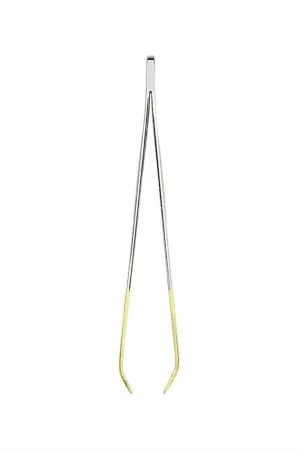 QVS 10-1017 Tempo Easy View Tweezers - Square Tip - Gold