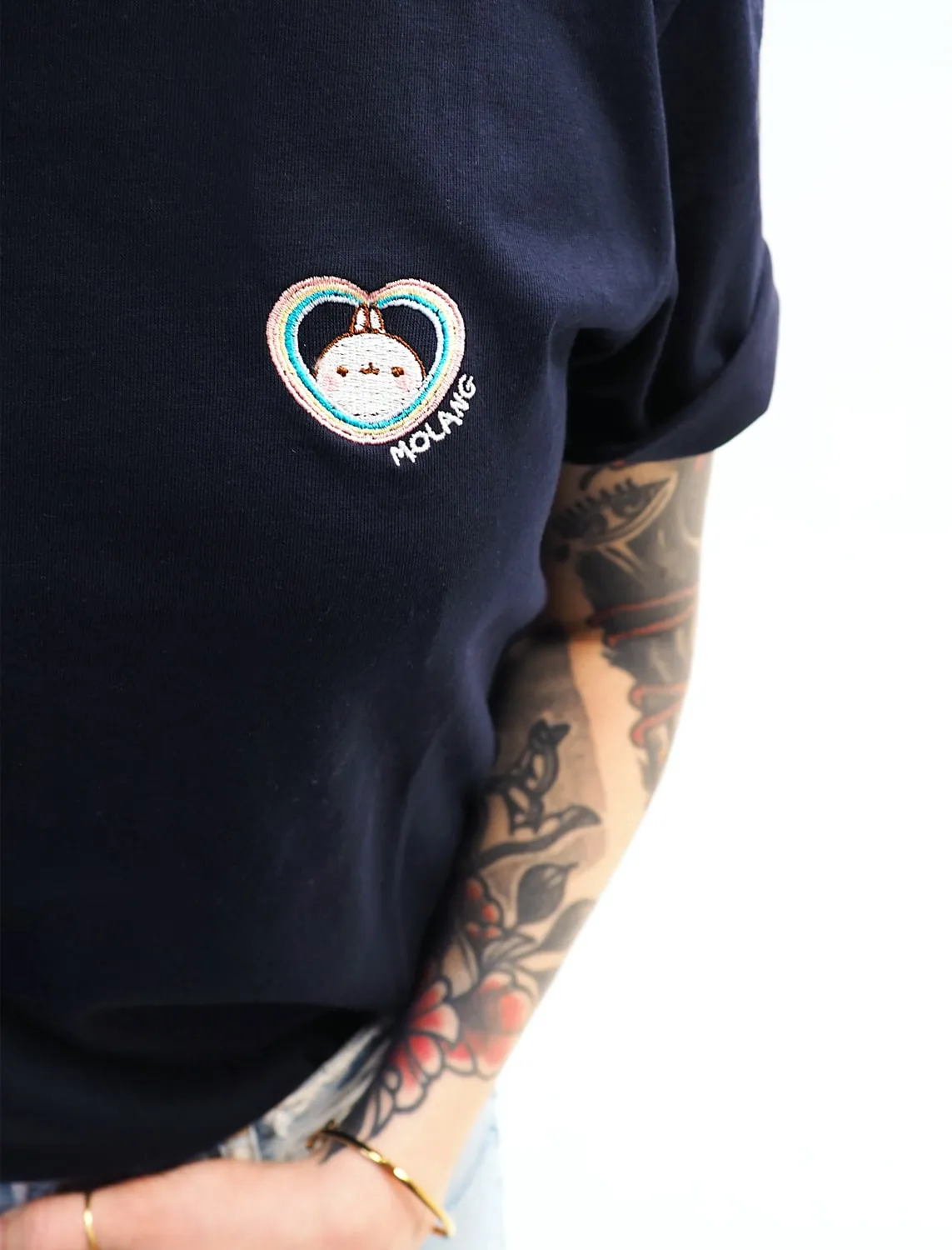Rainbow Always Wins Molang Embroidered T-Shirt