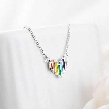 Rainbow Sweetheart Necklace