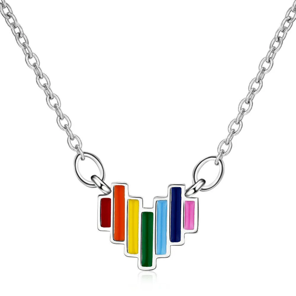 Rainbow Sweetheart Necklace