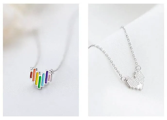 Rainbow Sweetheart Necklace