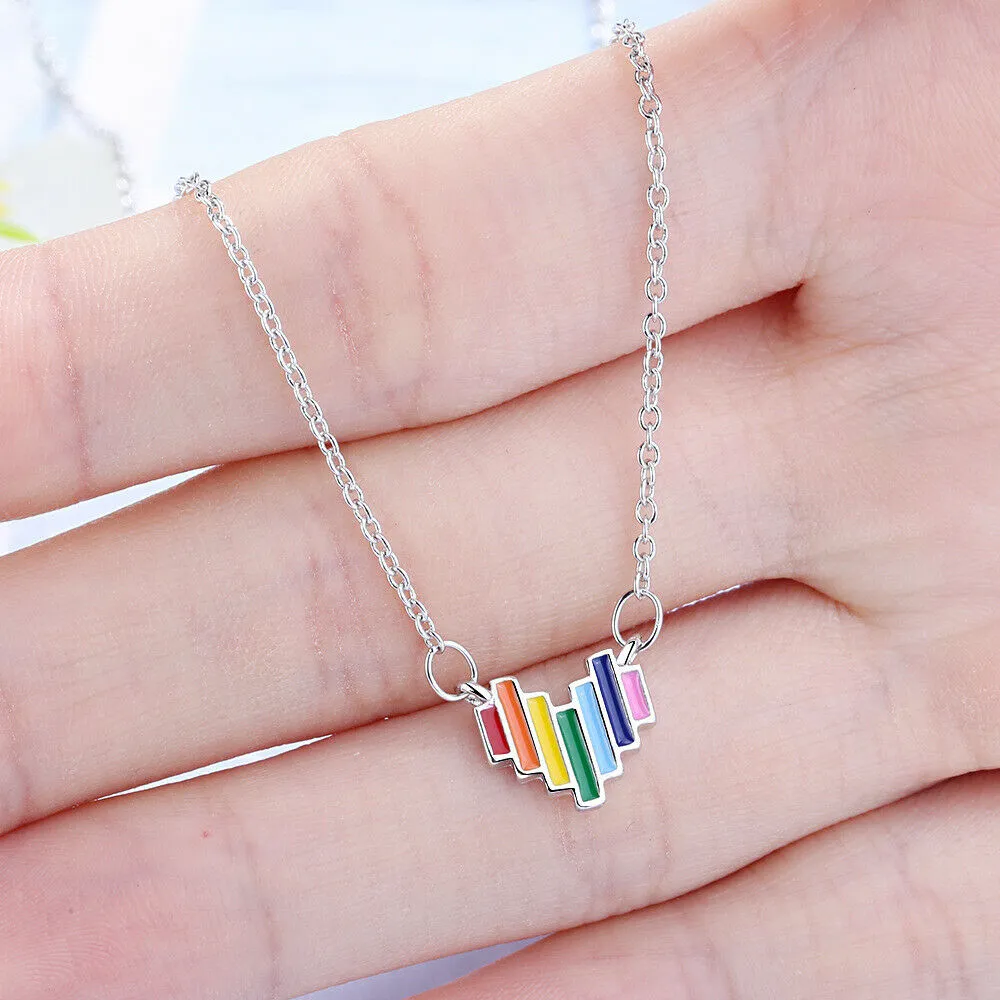 Rainbow Sweetheart Necklace