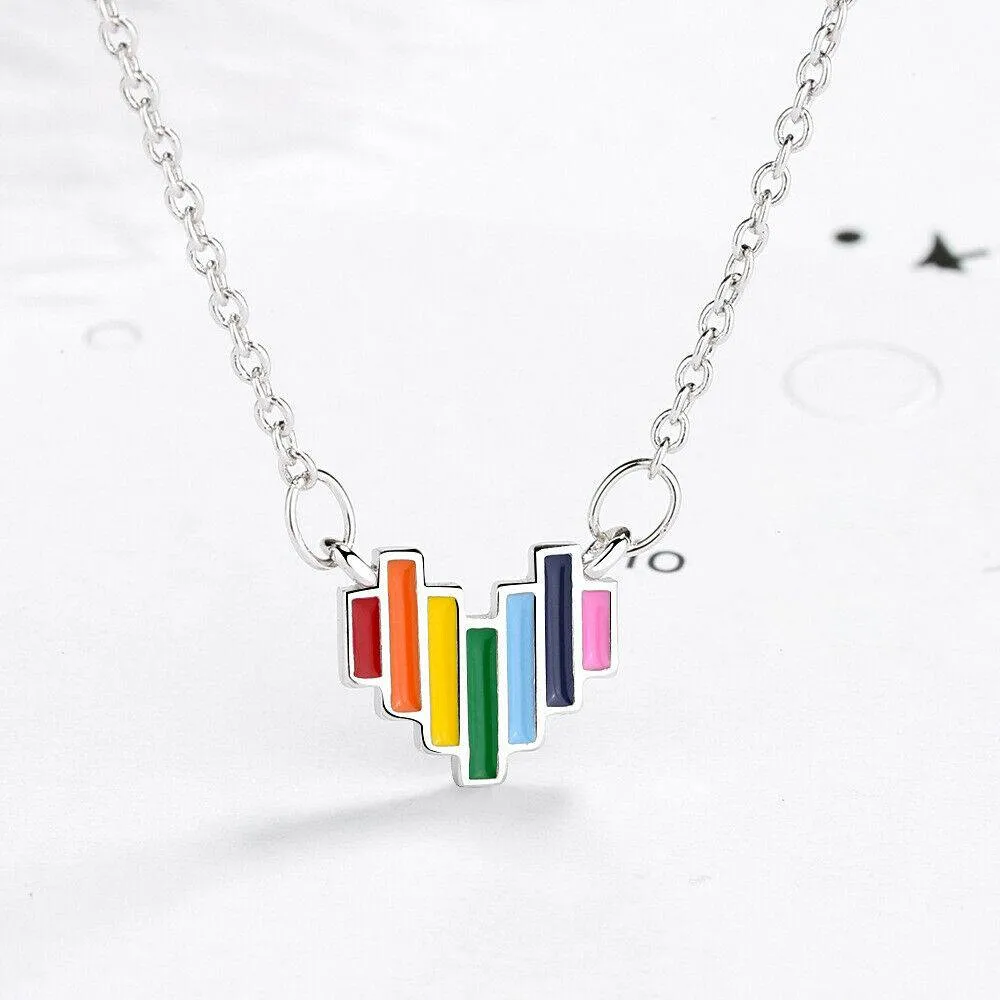Rainbow Sweetheart Necklace