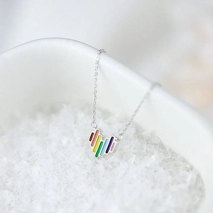 Rainbow Sweetheart Necklace