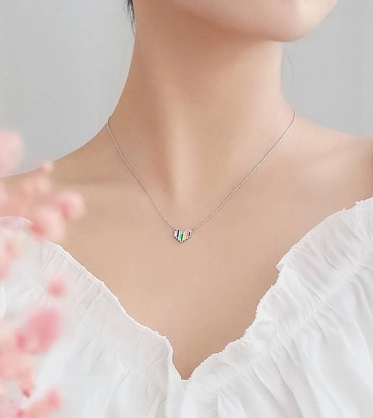 Rainbow Sweetheart Necklace