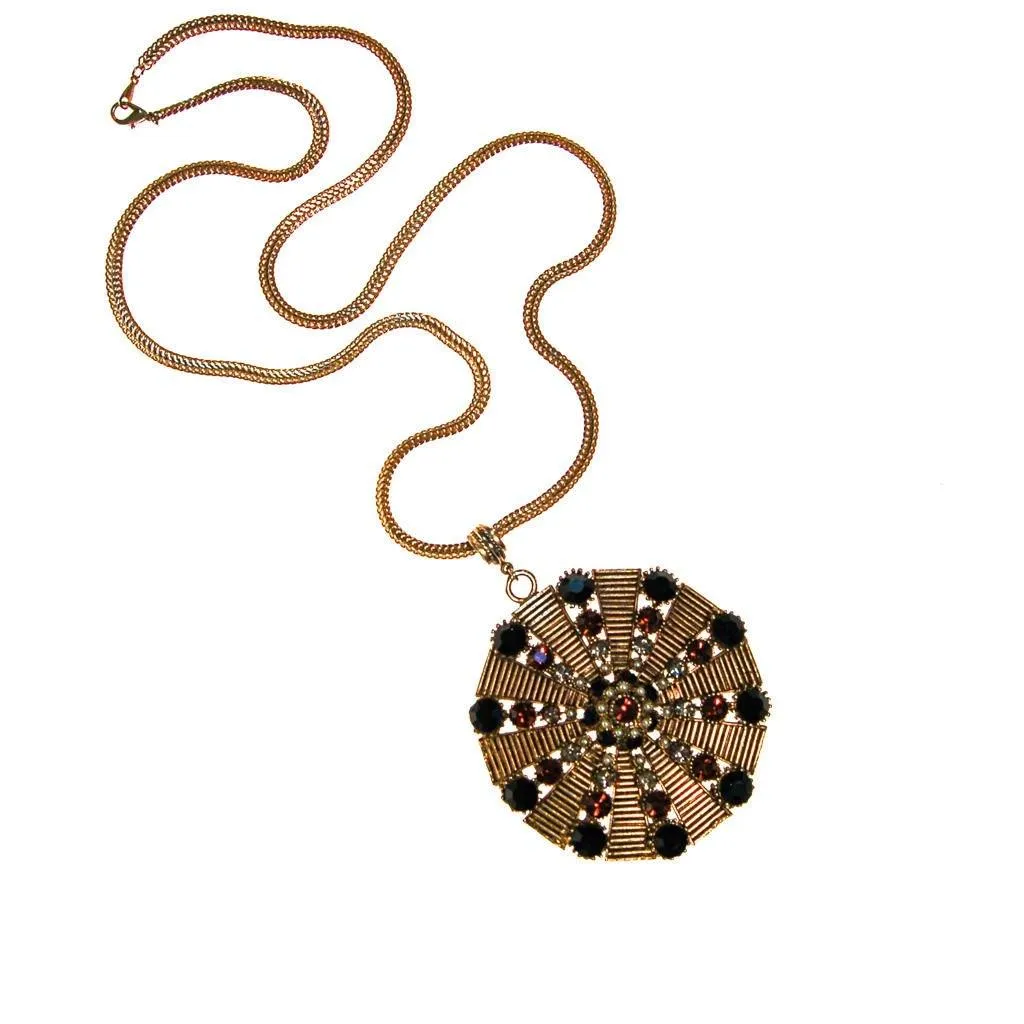 Rare Hollycraft Medallion Statement Necklace