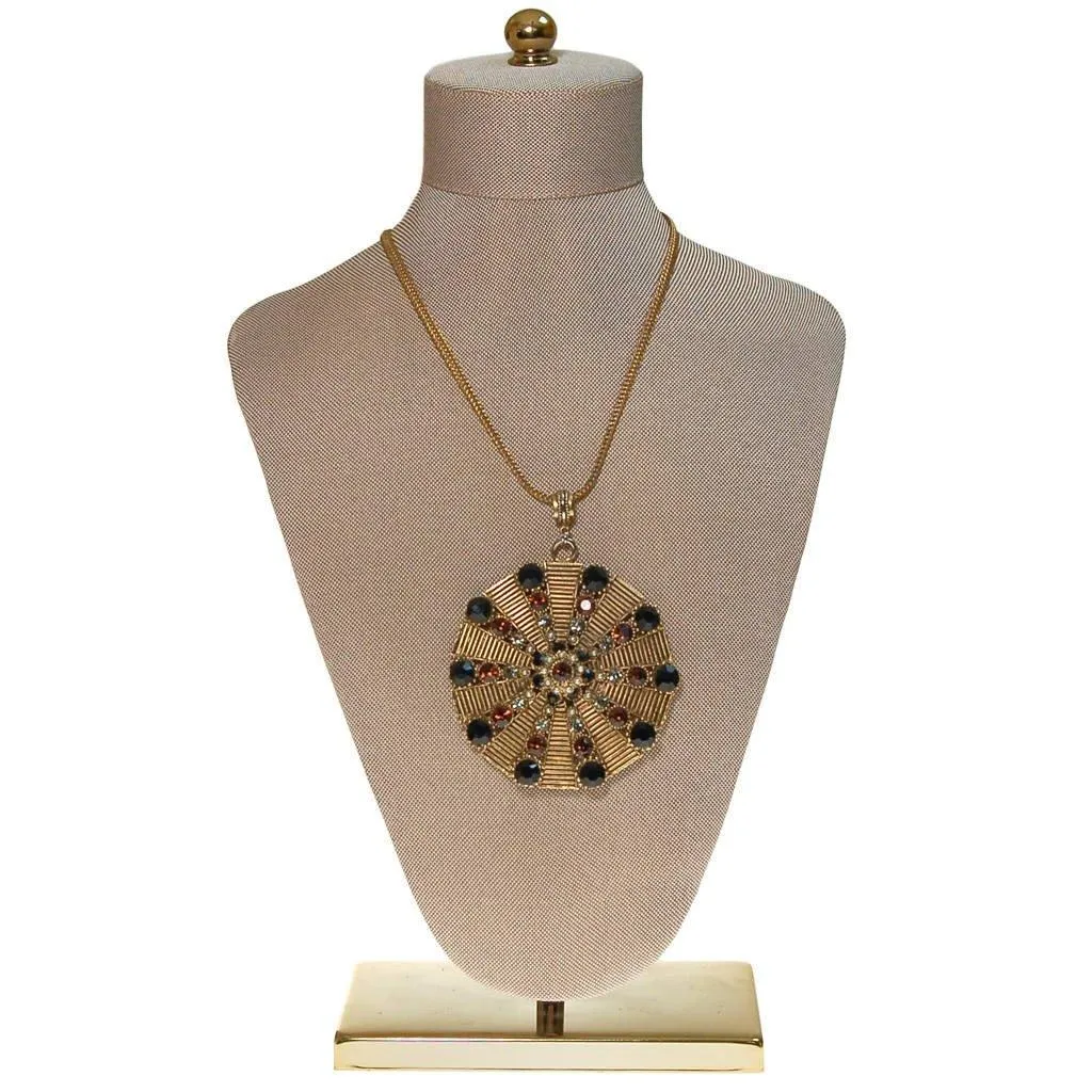 Rare Hollycraft Medallion Statement Necklace