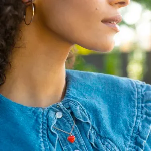 Red Enamel Heart Locket