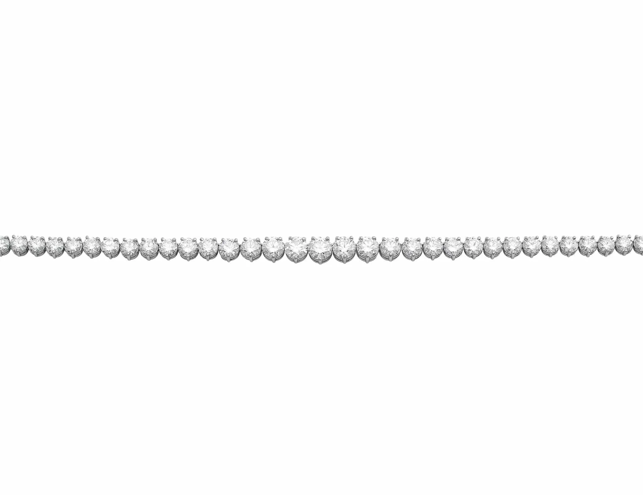 Rivière Platinum 23.03ctw Diamond Graduated Necklace, GIA Certified
