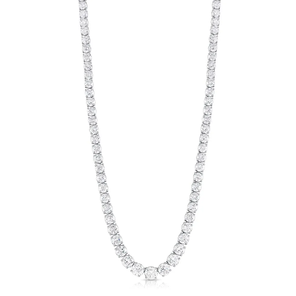 Rivière Platinum 23.03ctw Diamond Graduated Necklace, GIA Certified