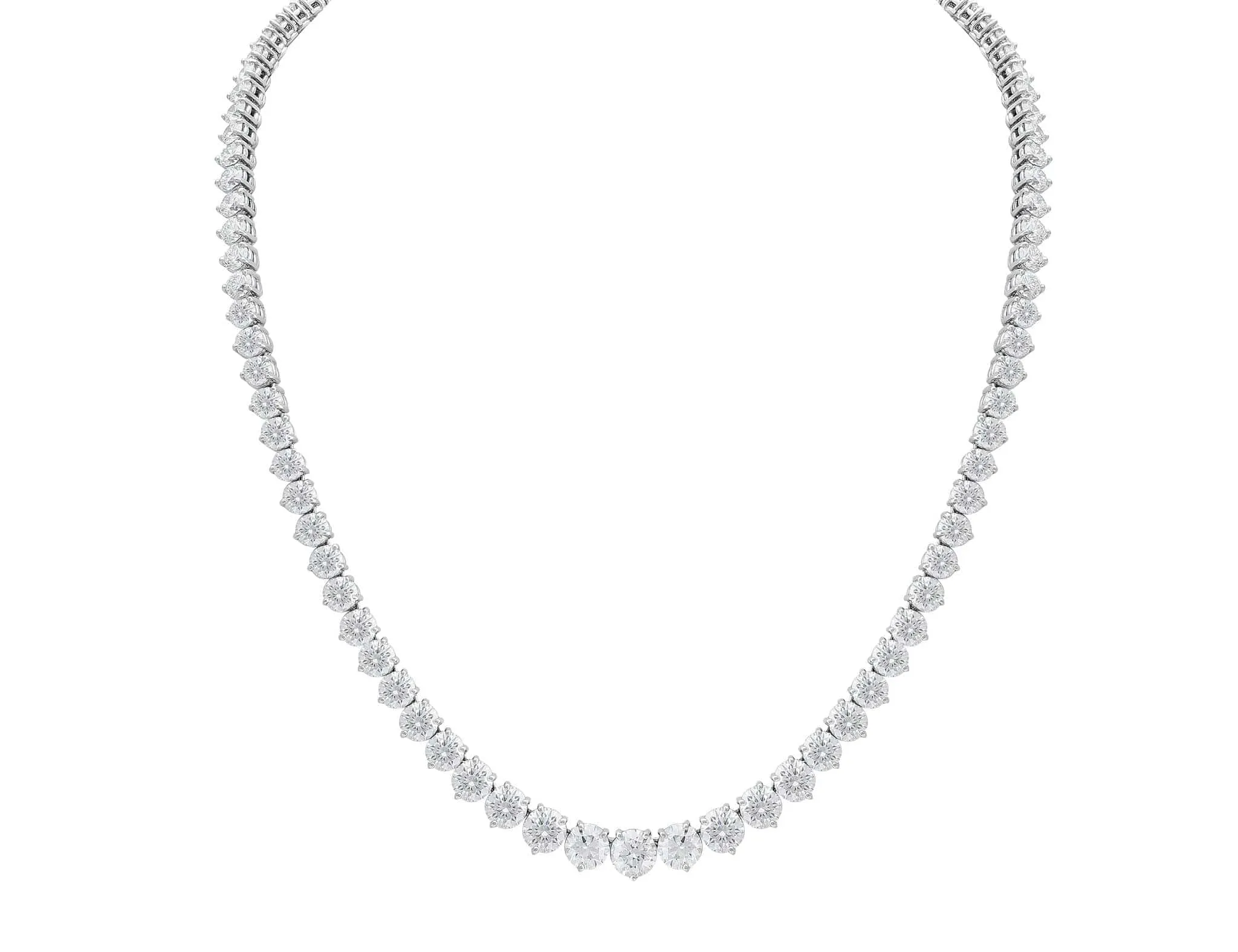 Rivière Platinum 23.03ctw Diamond Graduated Necklace, GIA Certified