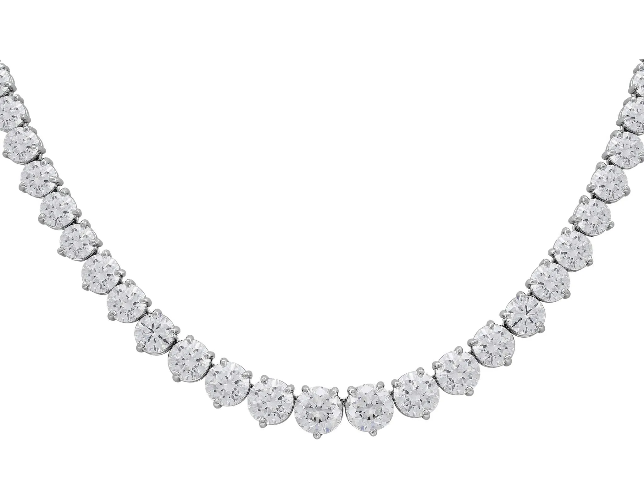 Rivière Platinum 23.03ctw Diamond Graduated Necklace, GIA Certified