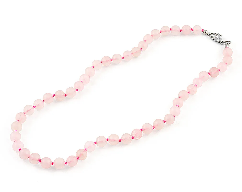 Rose quartz necklace