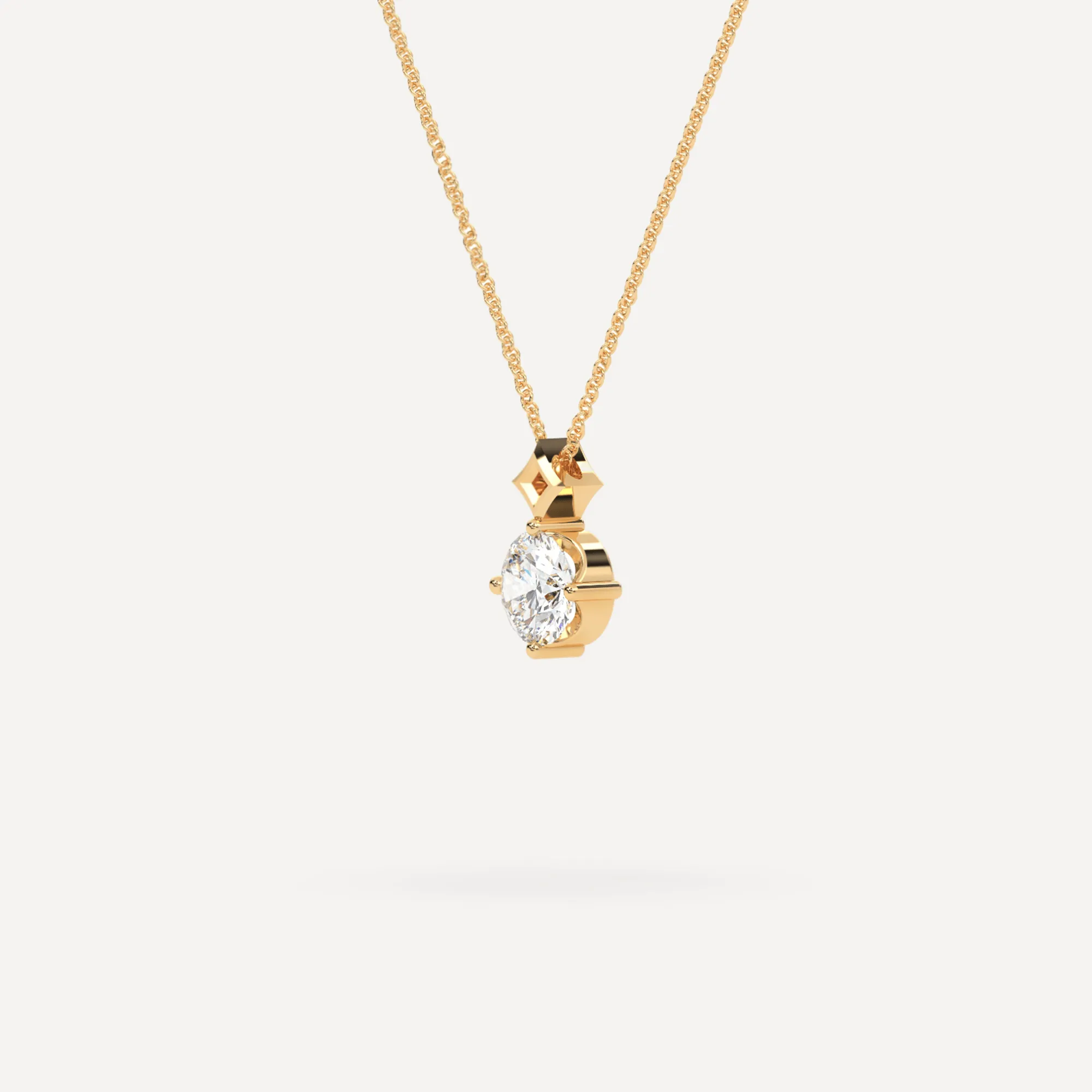 Round Diamond Pendant Necklace