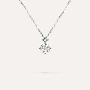 Round Diamond Pendant Necklace