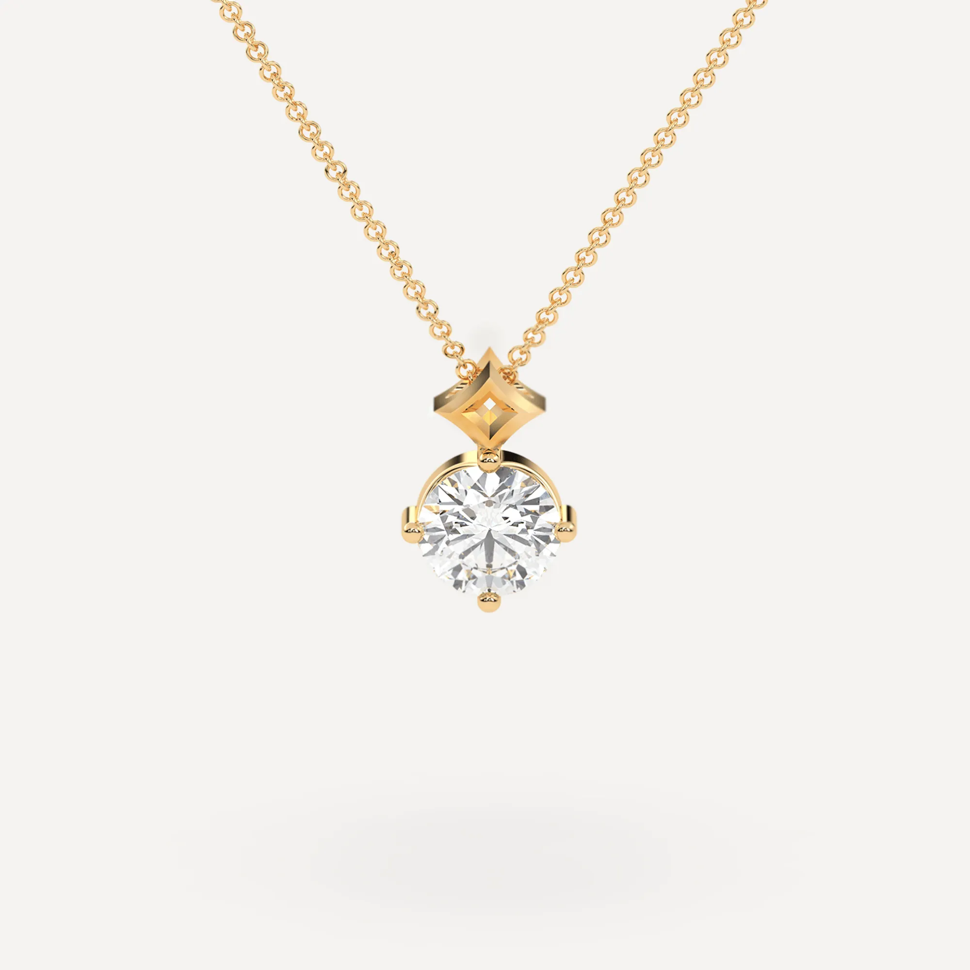 Round Diamond Pendant Necklace