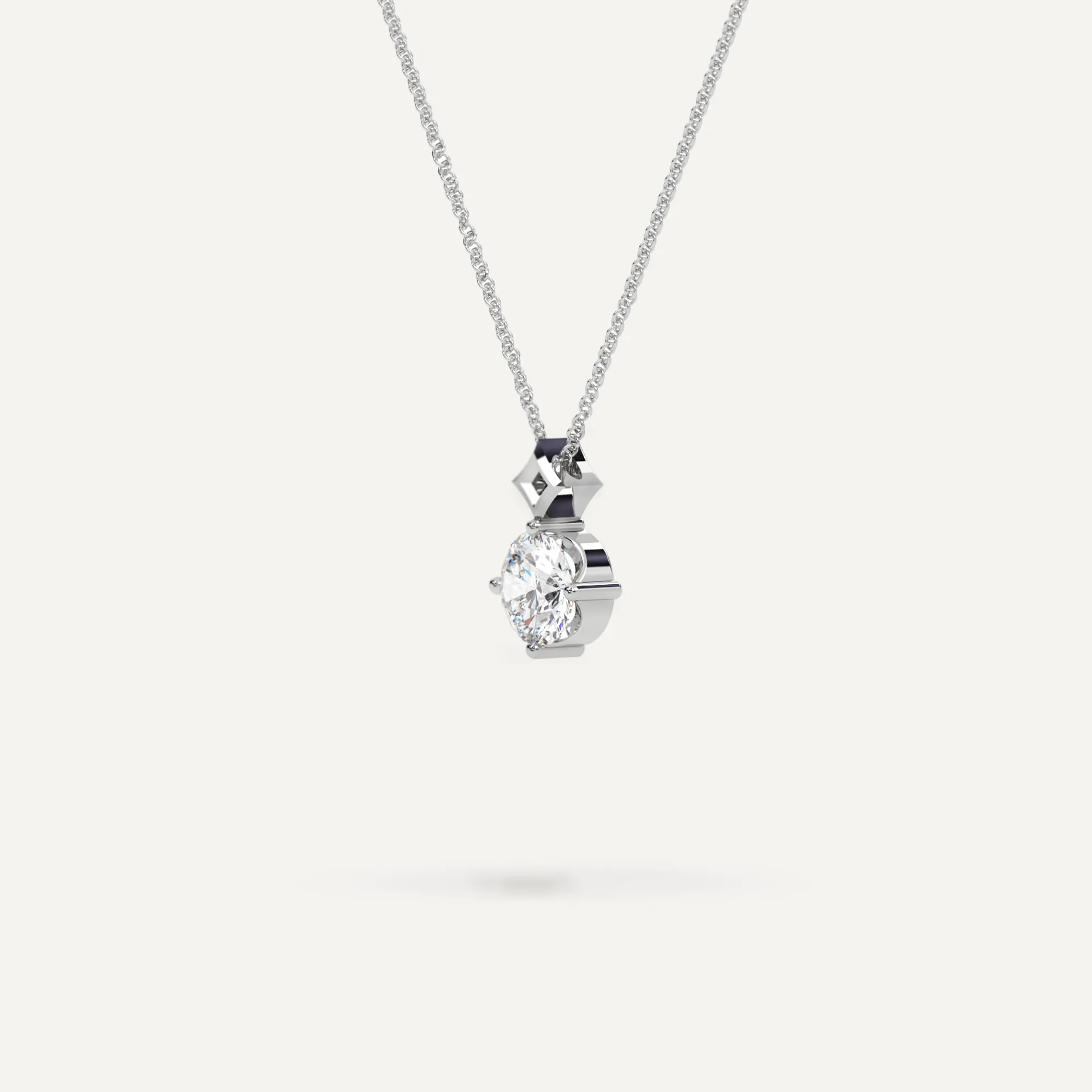 Round Diamond Pendant Necklace