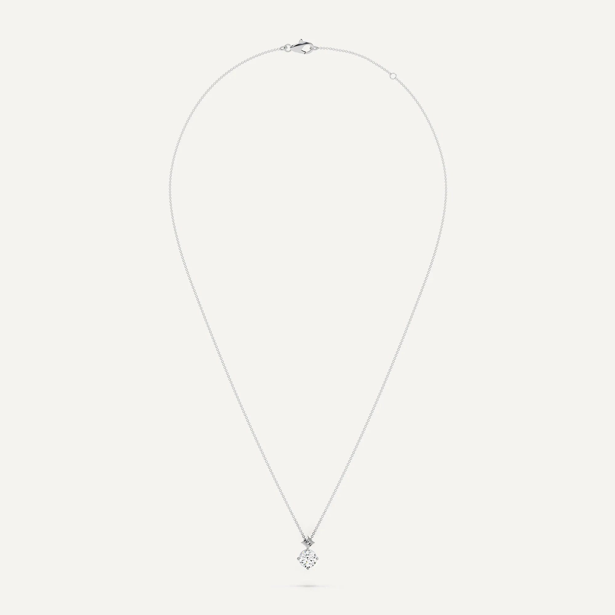Round Diamond Pendant Necklace