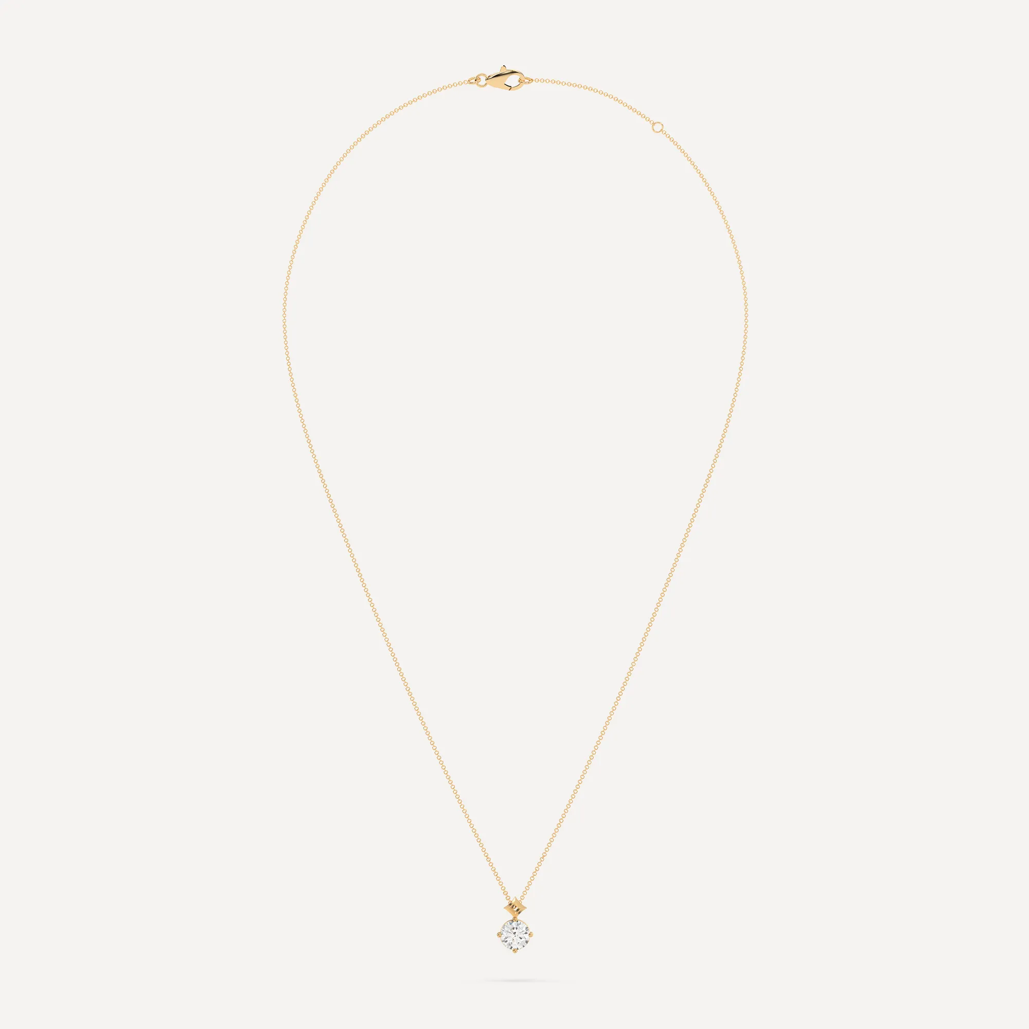 Round Diamond Pendant Necklace