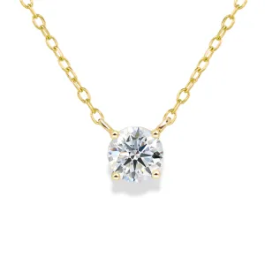 Round Diamond Solitaire Necklace