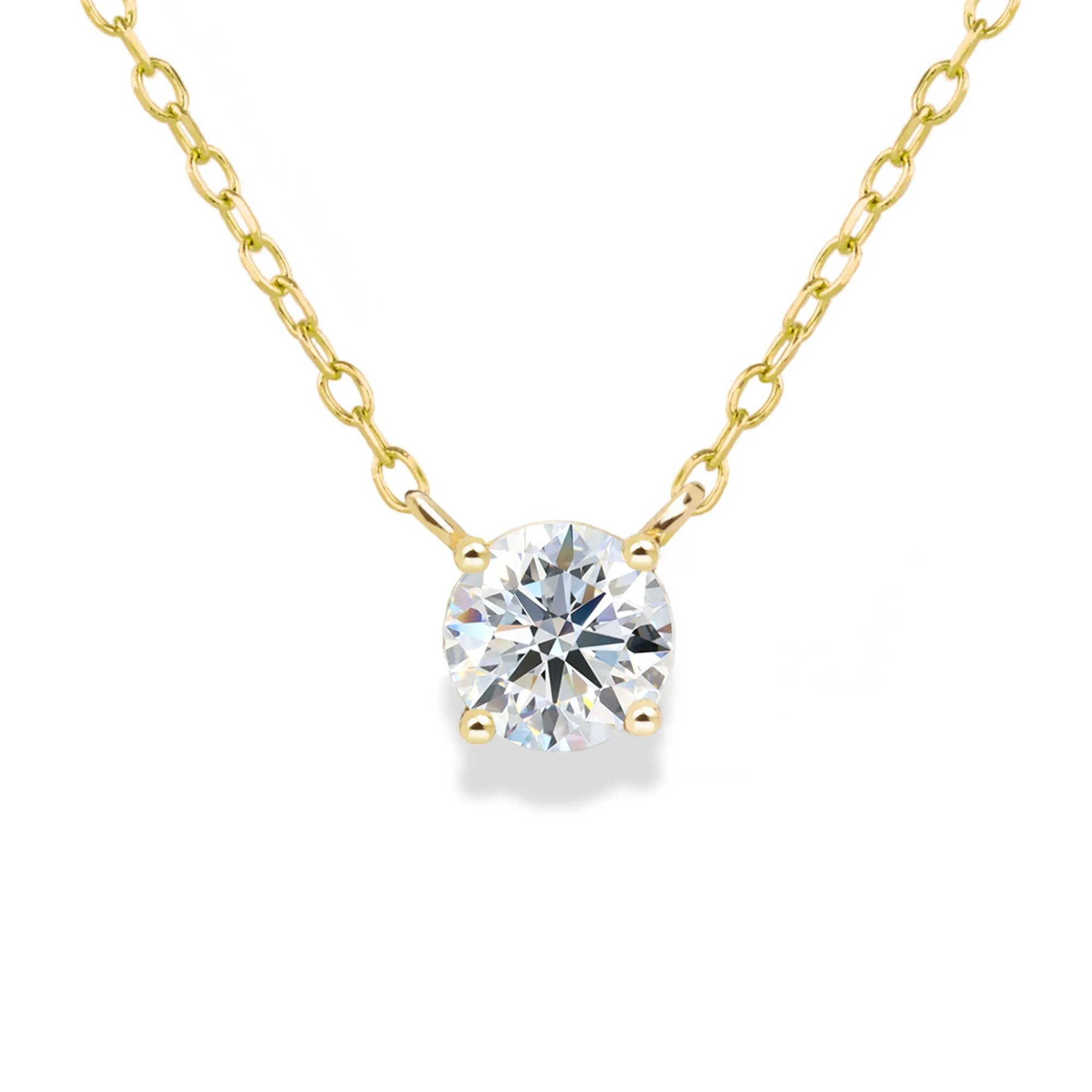Round Diamond Solitaire Necklace