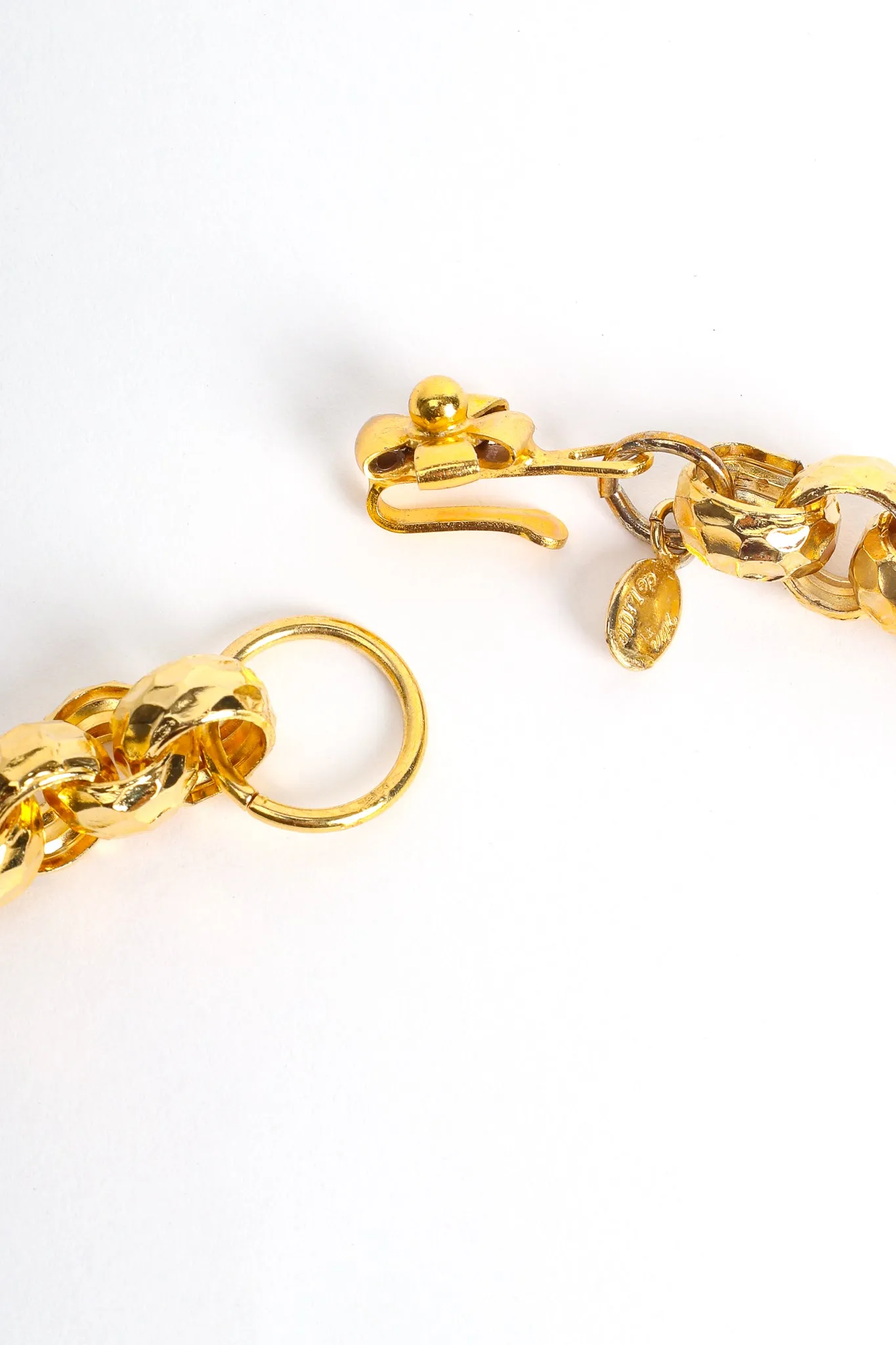 Sculpted Spiral Twist Drop Necklace