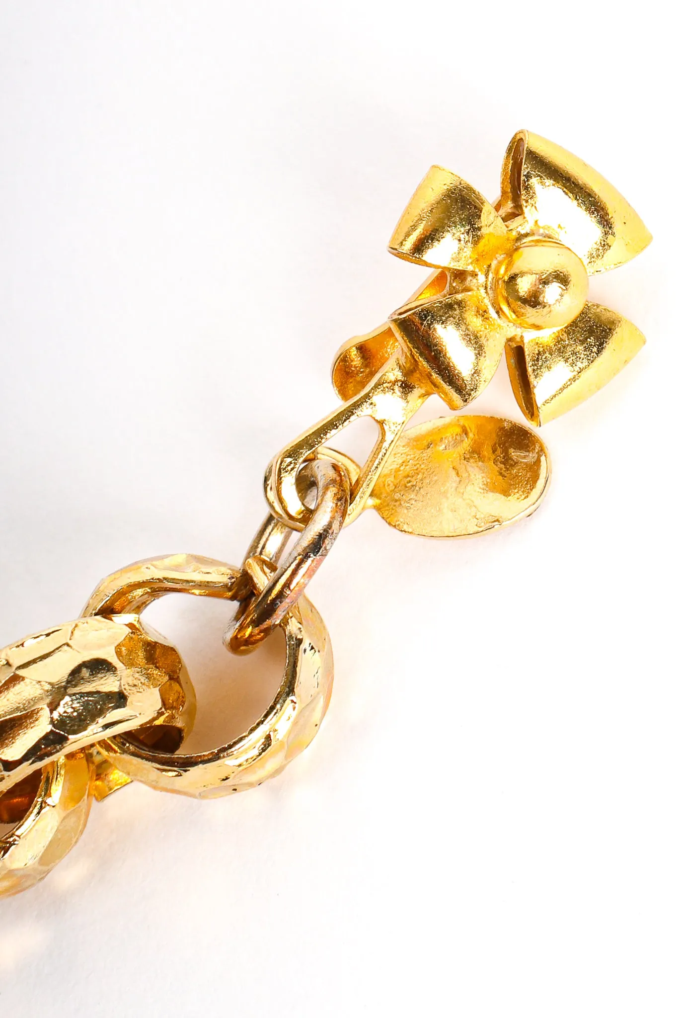 Sculpted Spiral Twist Drop Necklace