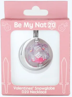SD VALENTINES' SNOWGLOBE D20 NECKLACE