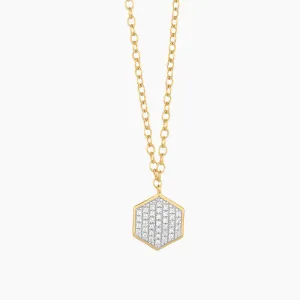Shimmering Hexa Pendant Necklace