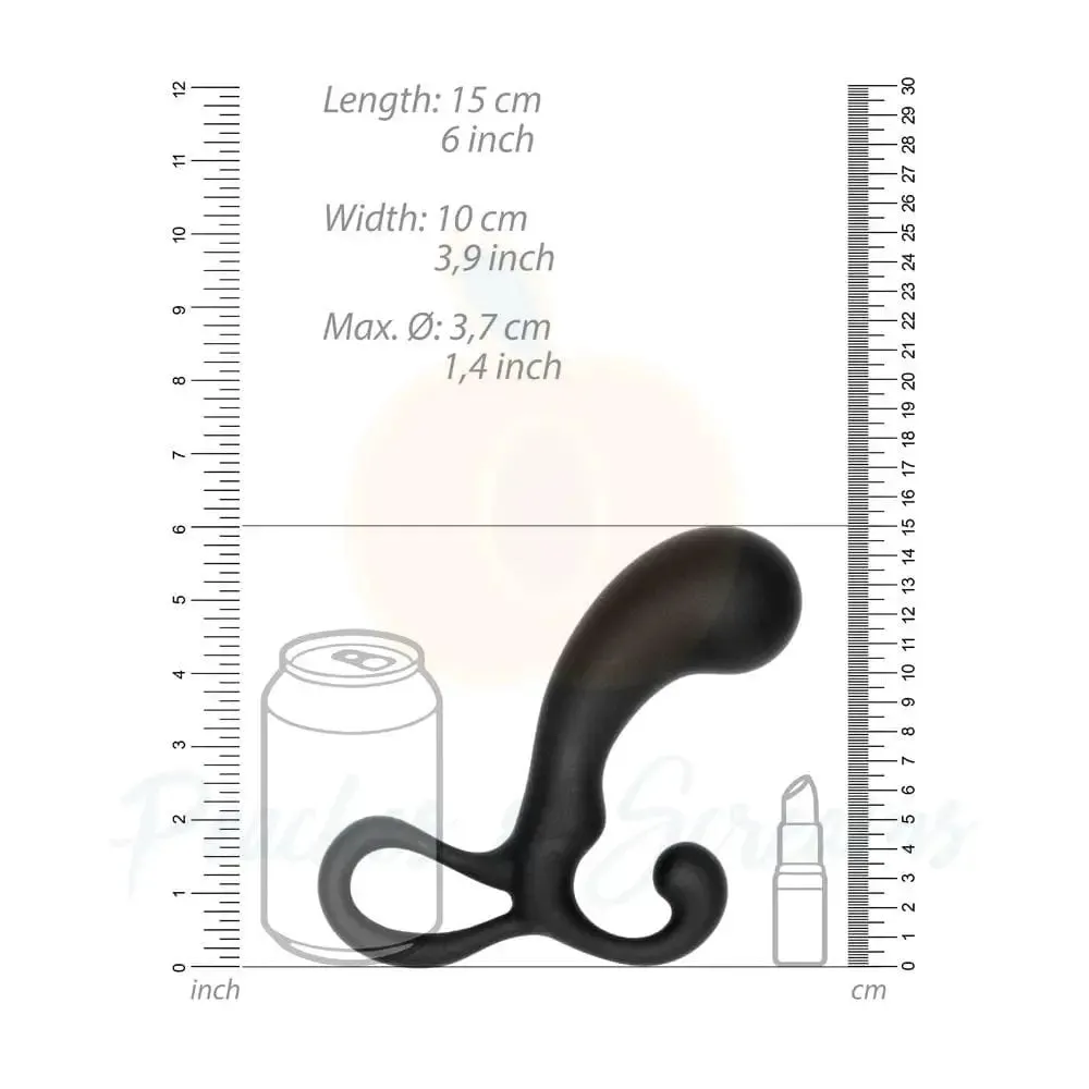 Shots Silicone Black 3-piece Prostate Stimulator Set