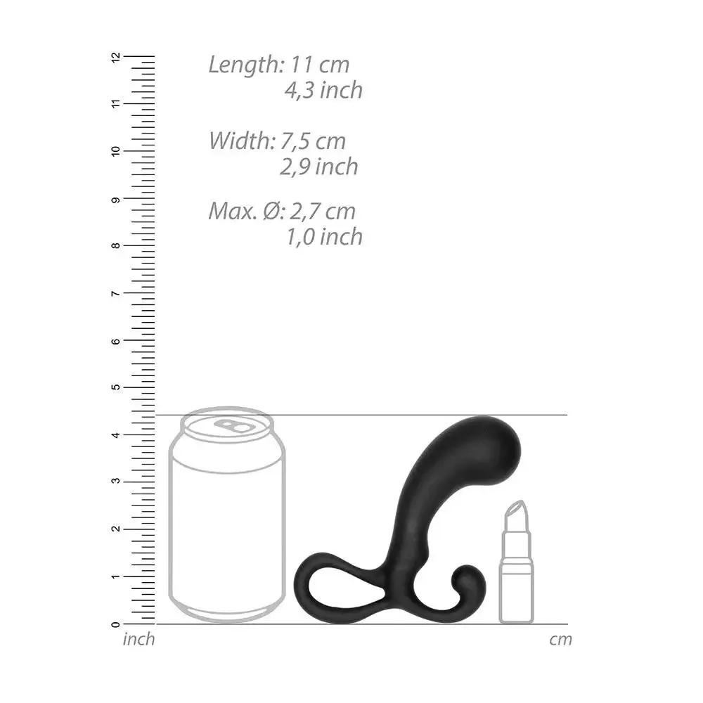 Shots Silicone Black 3-piece Prostate Stimulator Set