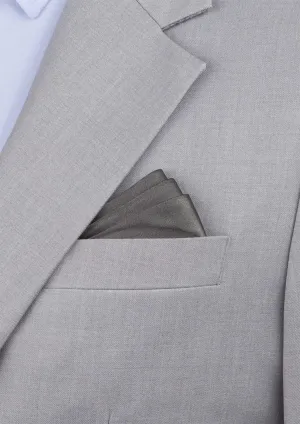 Silk Satin Graphite Grey Pocket Square