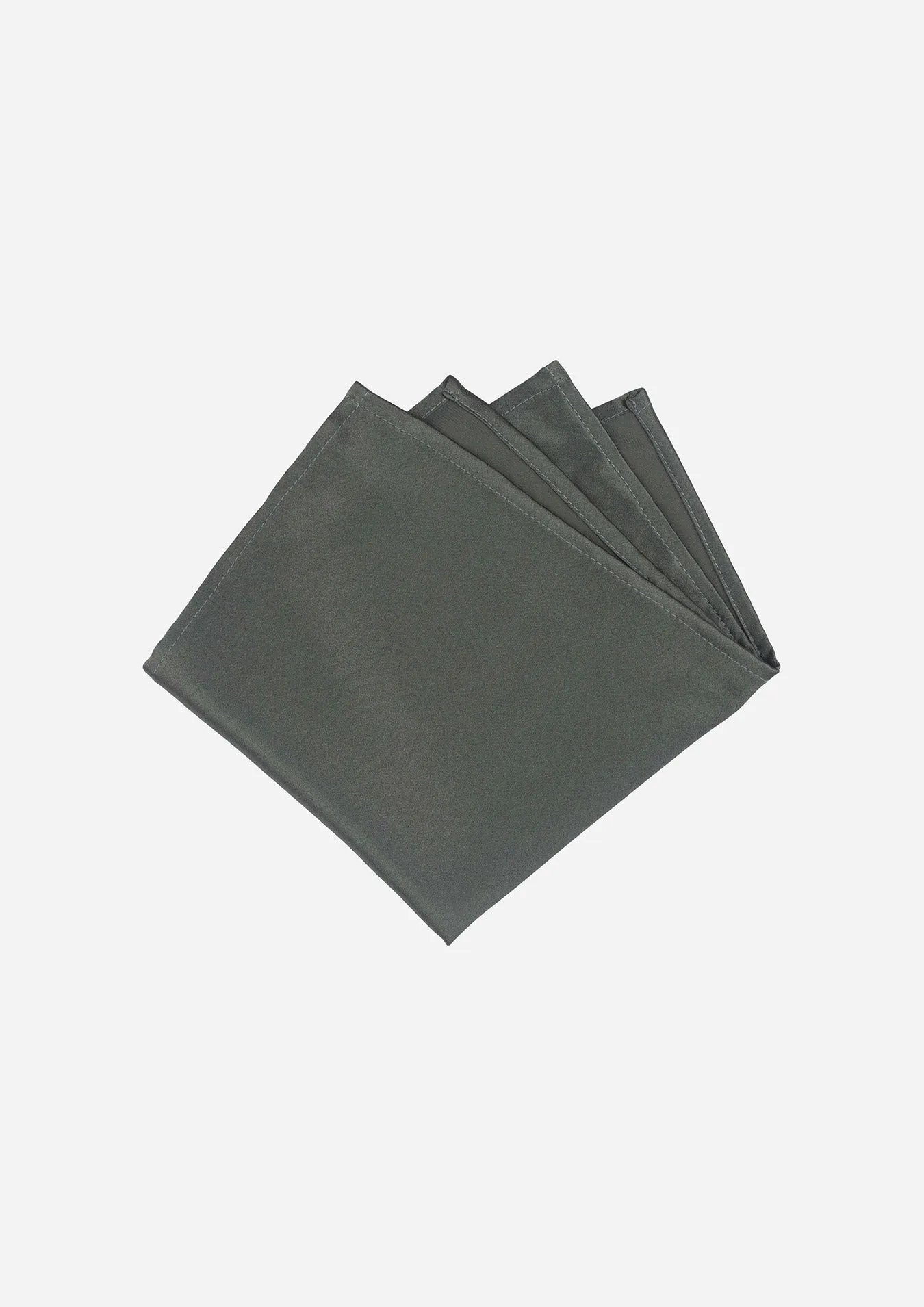 Silk Satin Graphite Grey Pocket Square