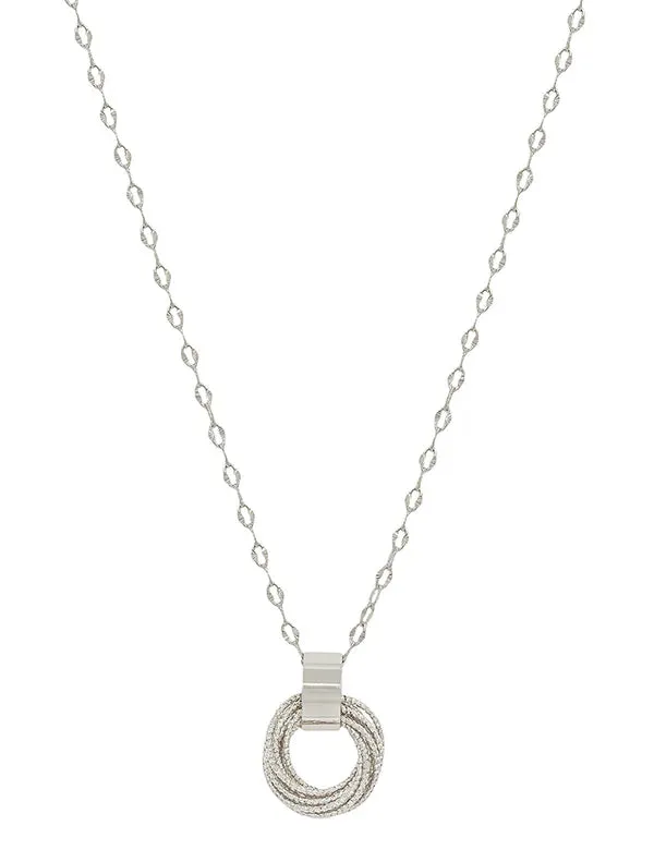 Silver Chain With Knot