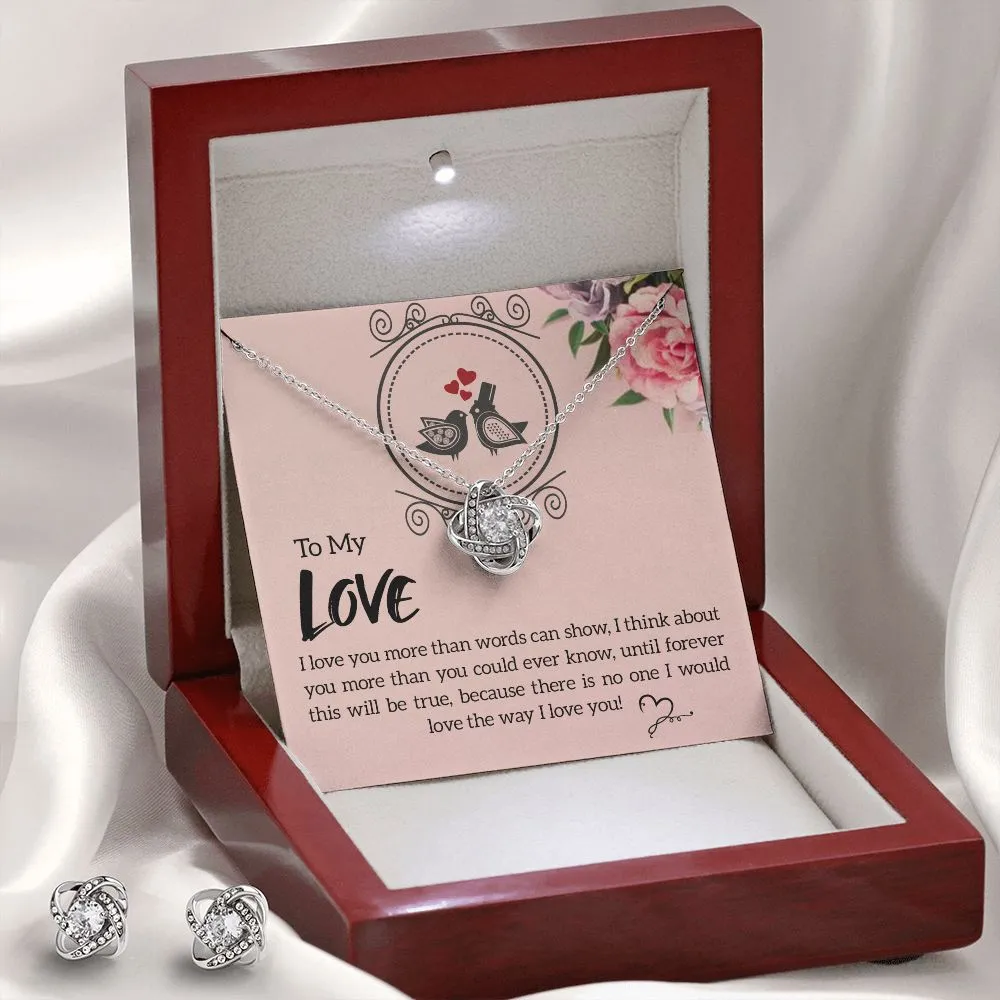 Soulmate Love Knot Jewelry Set-I love you more