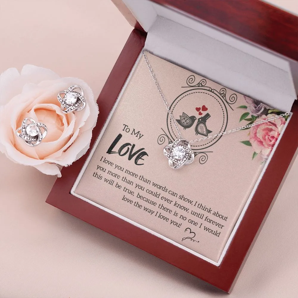 Soulmate Love Knot Jewelry Set-I love you more