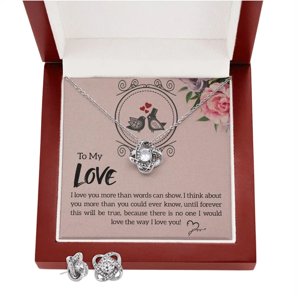 Soulmate Love Knot Jewelry Set-I love you more