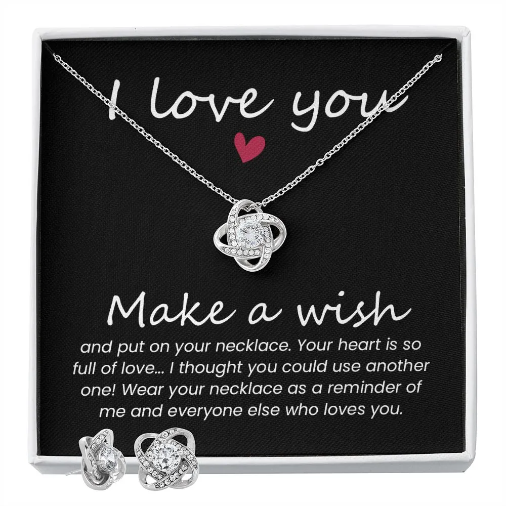 Soulmate Love Knot Jewelry Set-I love you