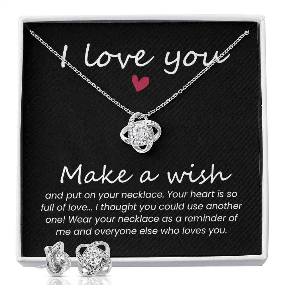 Soulmate Love Knot Jewelry Set-I love you
