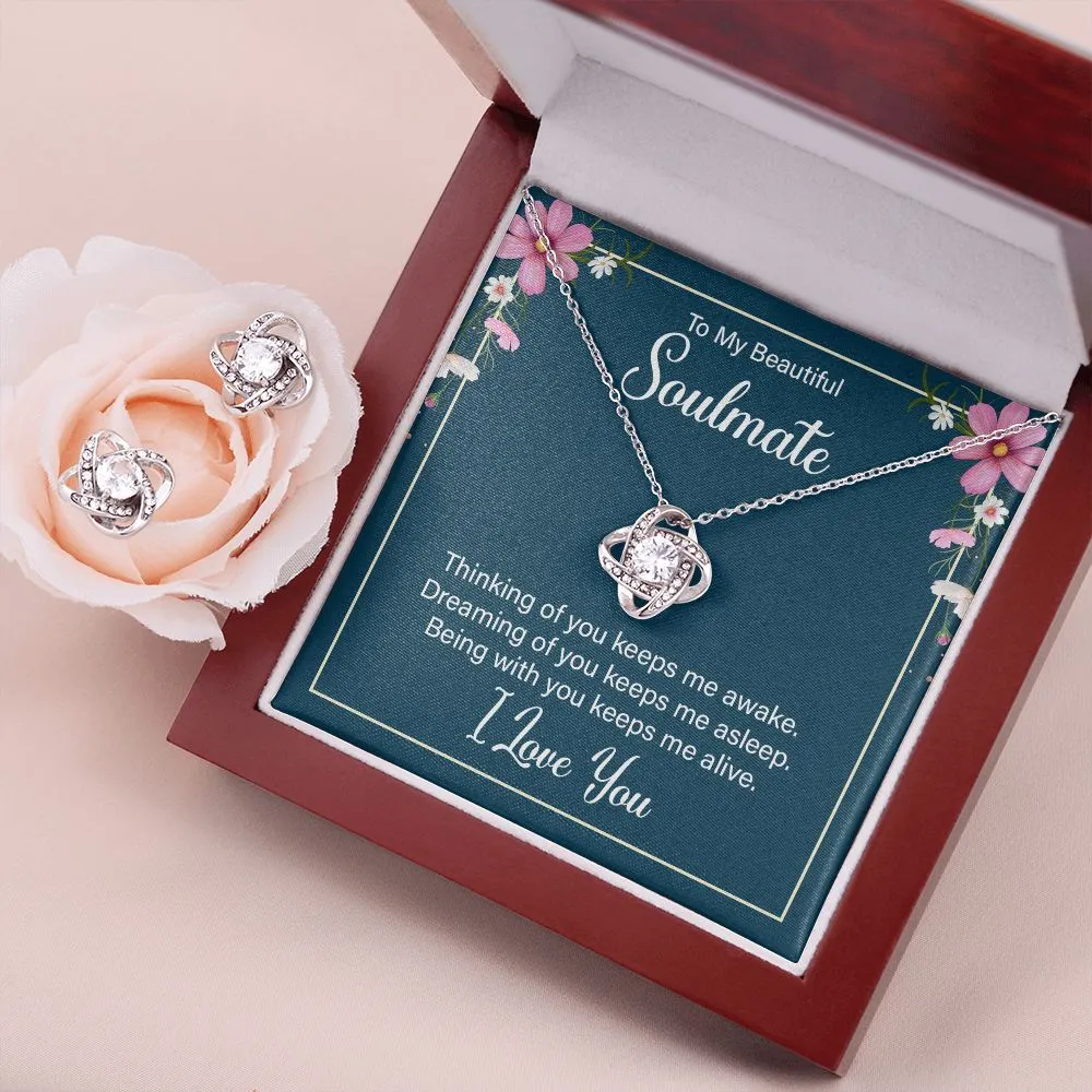 Soulmate Love Knot Jewelry Set-Thinking of you keeps me awake