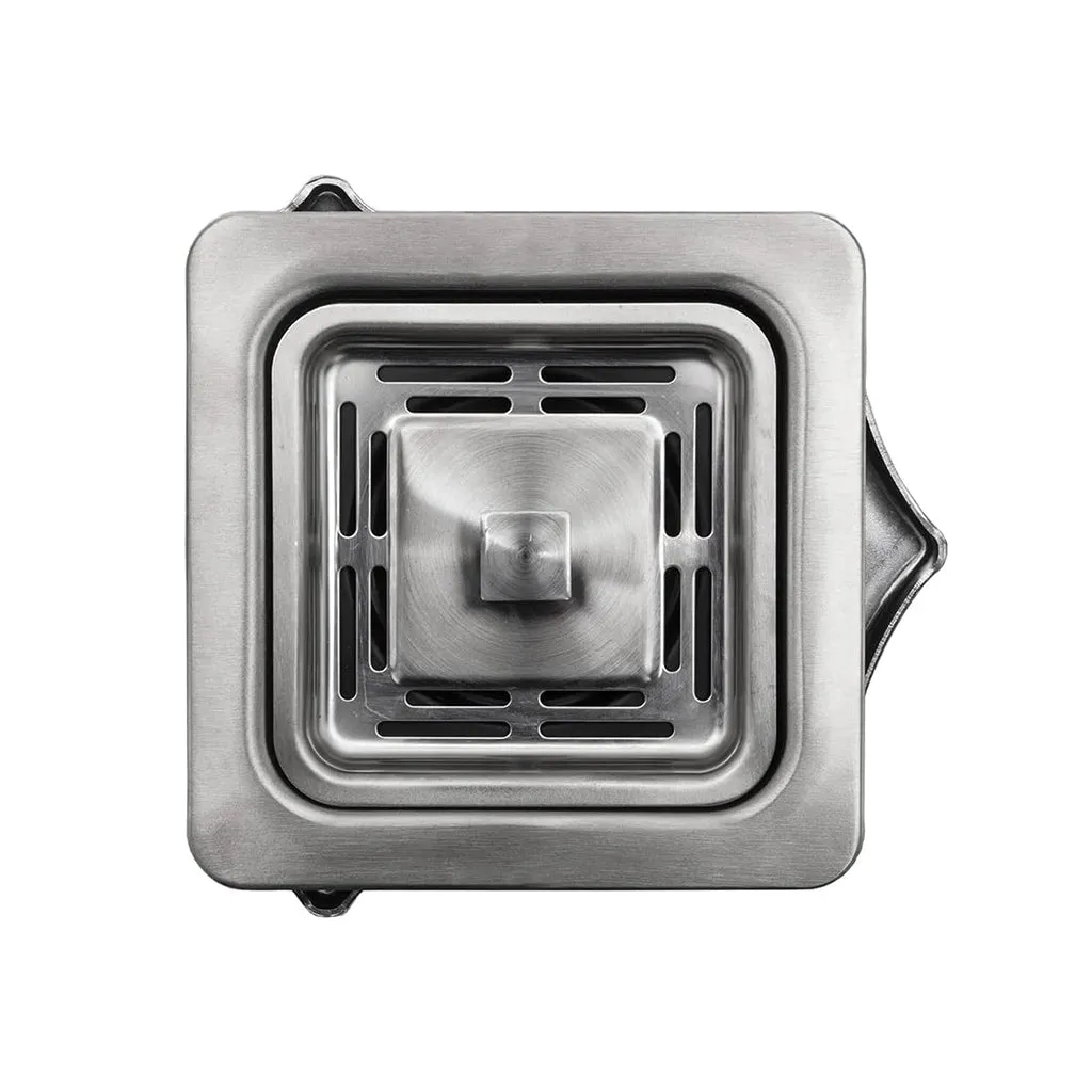 Square Garbage Disposal Waste Adapter - Single Hole - 4" Stainless Steel/Polished Stainless Steel